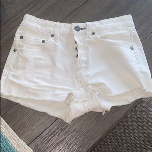 Free people White/Cream Jean Shorts